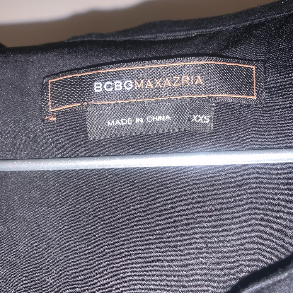 BCBGMaxAzria Black Ruched Ruffled Sheath Dress - Picture 4 of 4